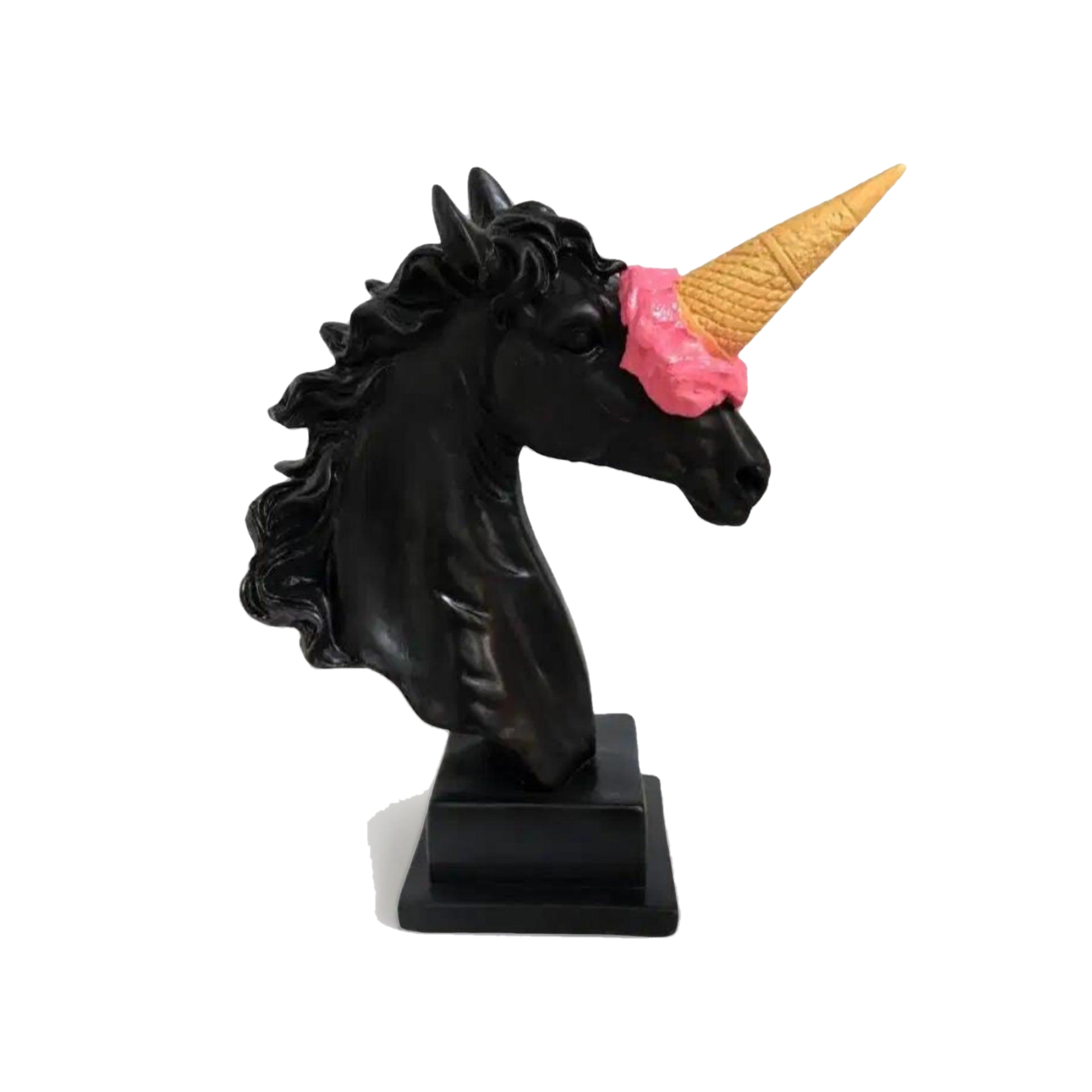 Drag&Drop transparent product image - Unicorn Horse Ice Cream Black