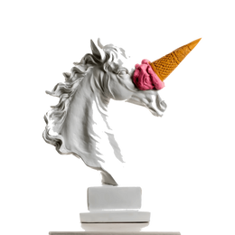 Drag&Drop transparent product image - Unicorn Horse Ice Cream Pink
